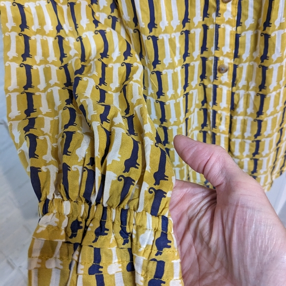 Anthropologie Maeve Fredericka dachshund print blouse - Picture 7 of 8